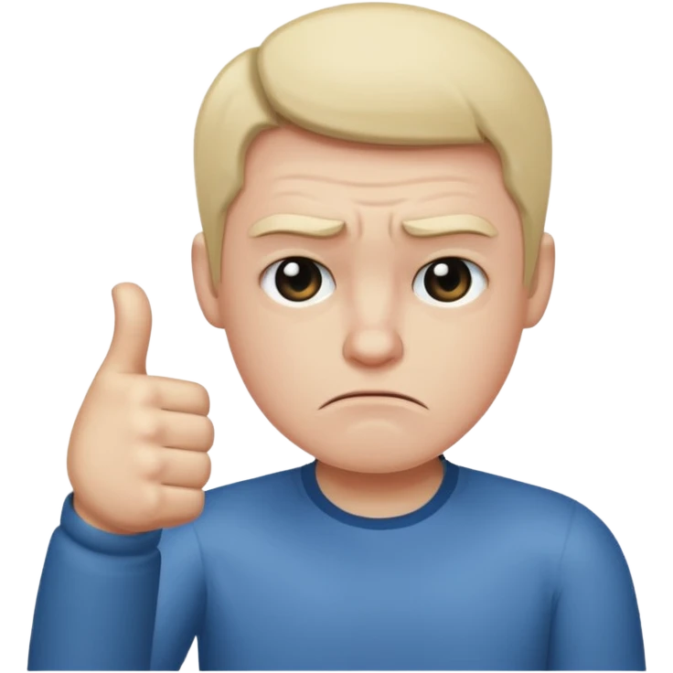 frown with thumbs down  emoji