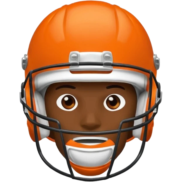 College football player helmet in orange color emoji