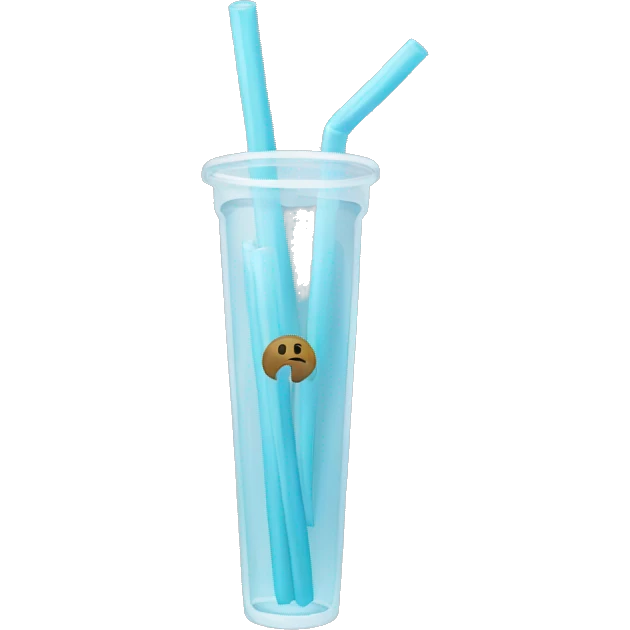 Glass straw  emoji