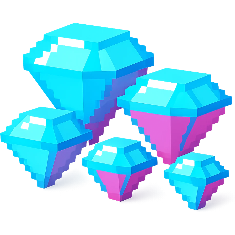 pile of diamonds emoji