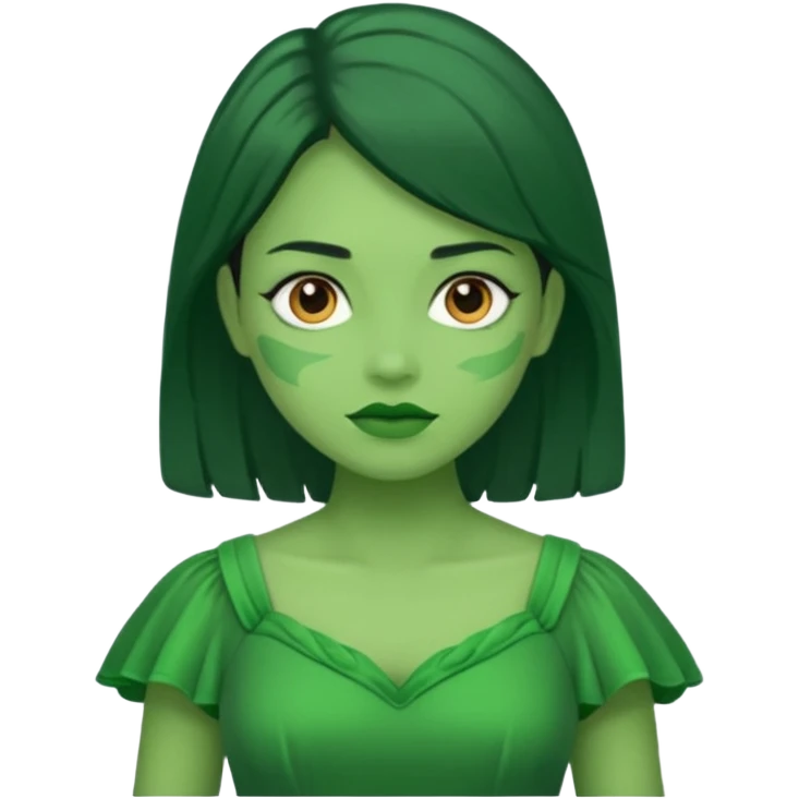 green dress character. emoji