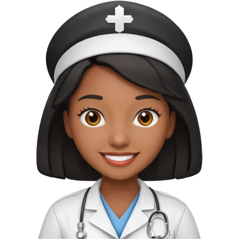 young black woman nurse emoji