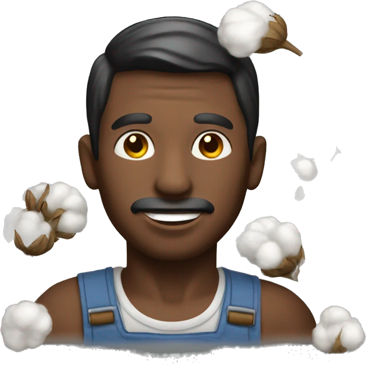 cotton picking farmer emoji
