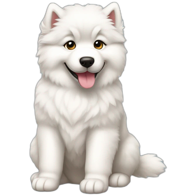 samoyed sit puppy full body emoji