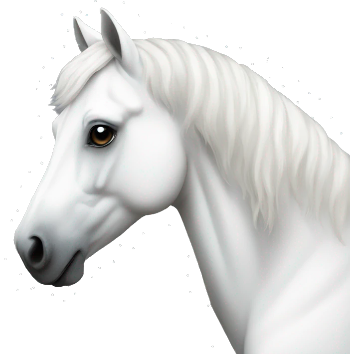 White Horse Wit black dots emoji