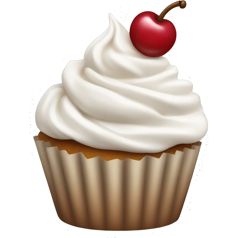 cherry cupcake white icing  emoji
