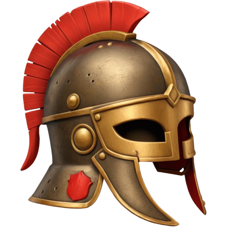 An emoji of an ancient Roman gladiator's helmet with a crest. emoji