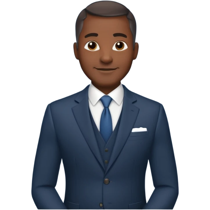 confident handsome 50 year old  black male professional better suit emoji