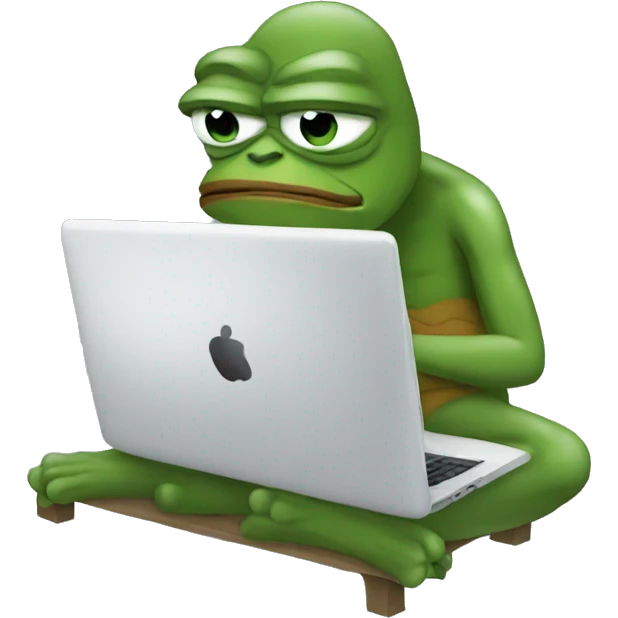 exhausted pepe coding  emoji