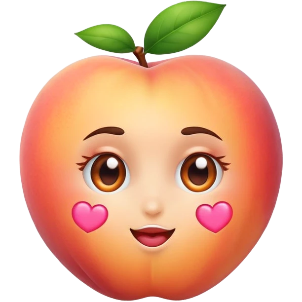 Peach with heart eyes emoji