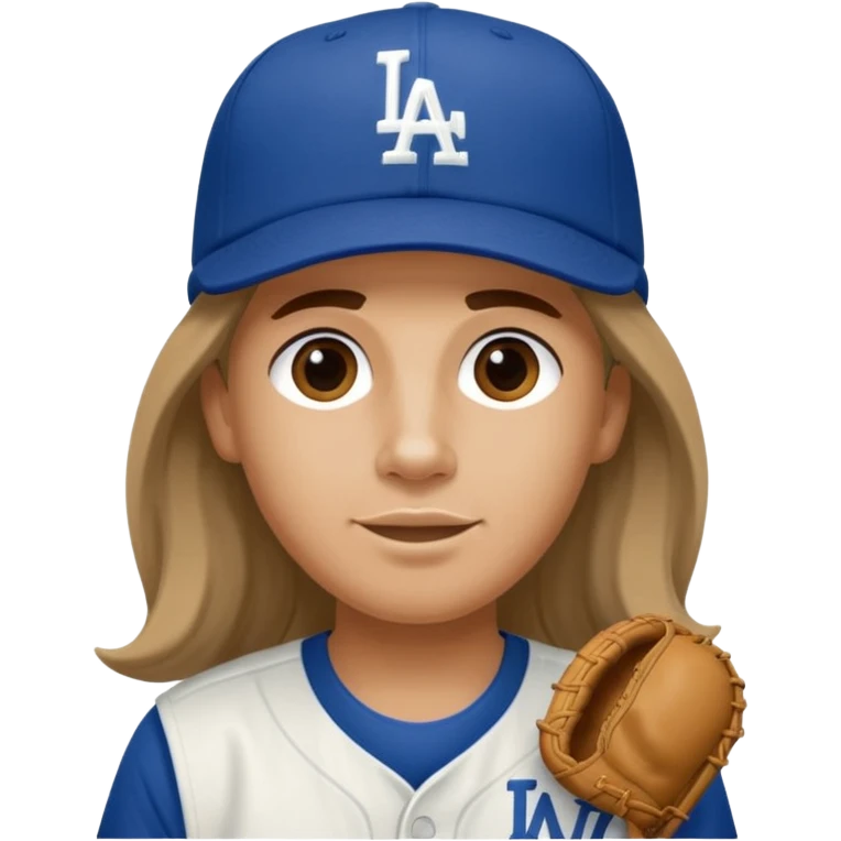 Dodger fan #1 (longer hair) emoji
