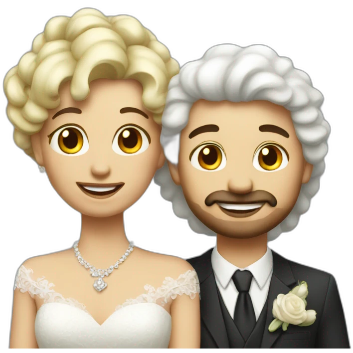 Couple 30 anniversary wedding emoji