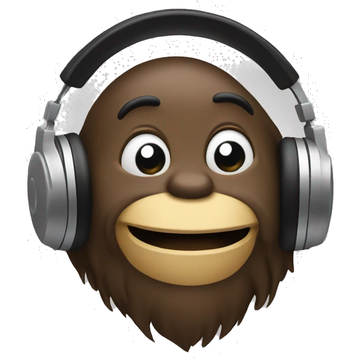 Singe happy listening music emoji