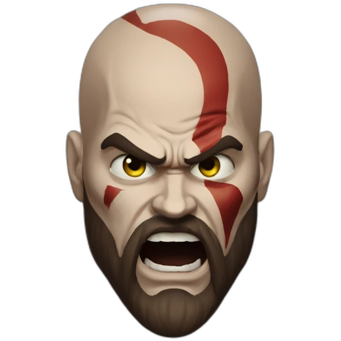 Kratos yelling emoji