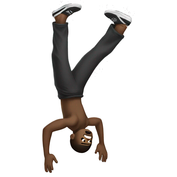 Black guy doing a backflip  emoji