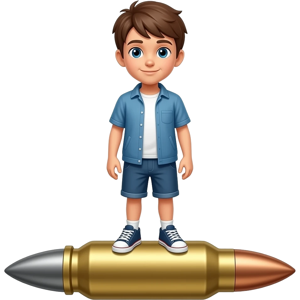 Boy on bullet emoji