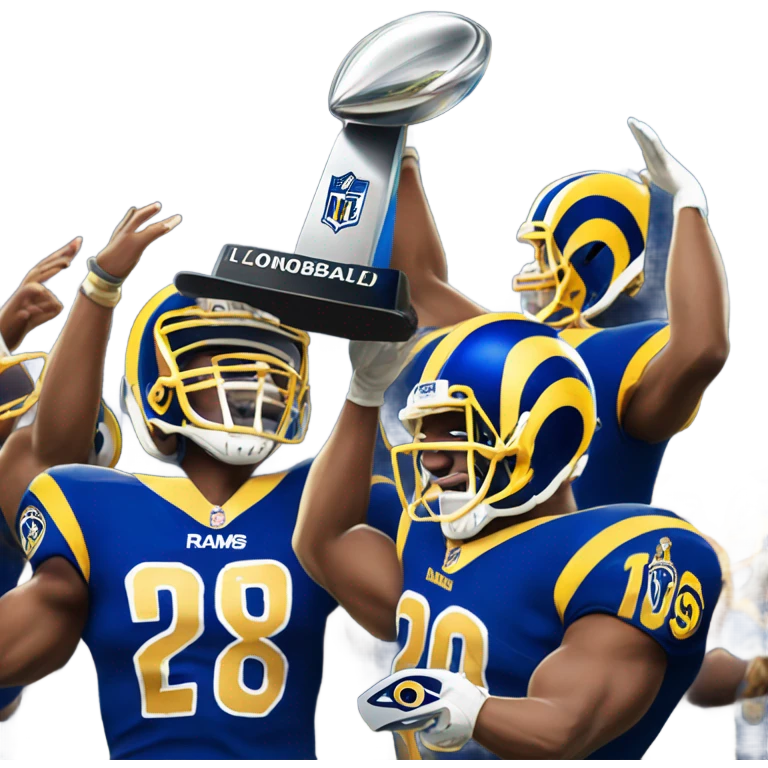 La rams winning the nfl superbowl  emoji