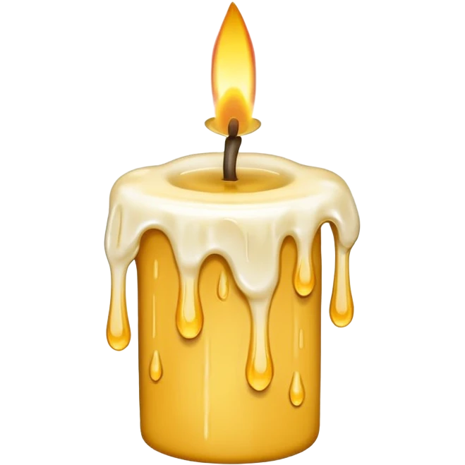 melting candle passage of time. emoji
