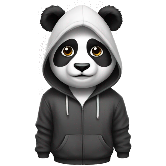 Panda with a hoodie  emoji