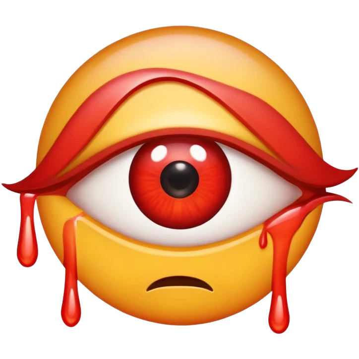  twitching eye emoji that looks like its in its last straw emoji