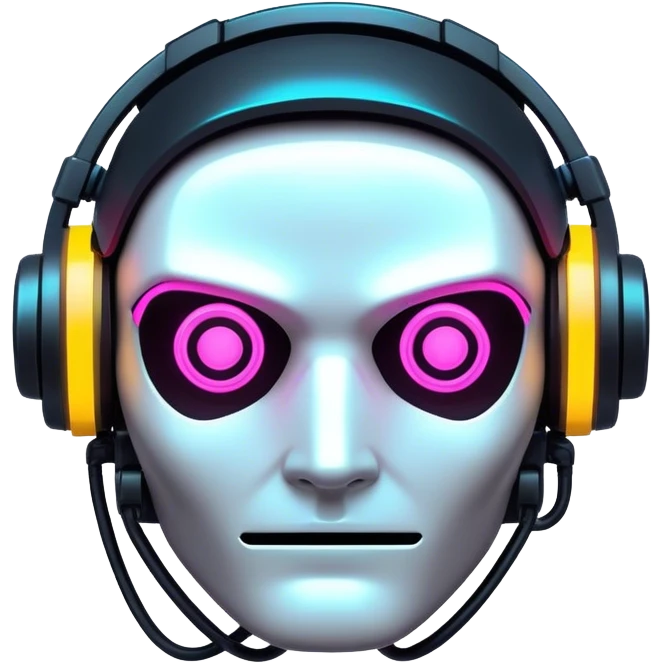 cyberpunk style neon shows fak emoji