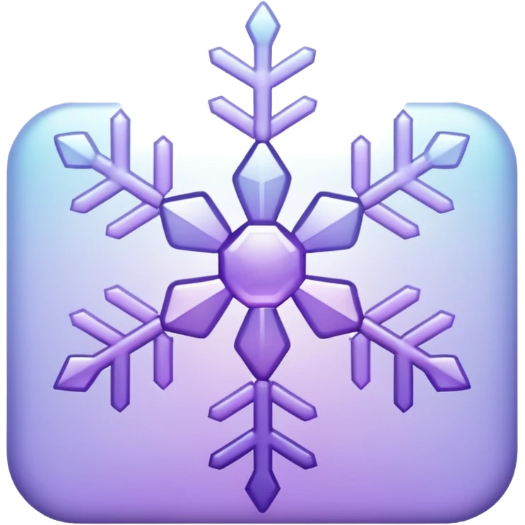 Shiny whitish Pastel violet lavender lilac gradients snowflake  emoji