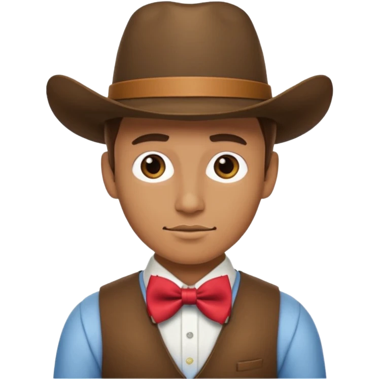 cowboy with bow tie emoji