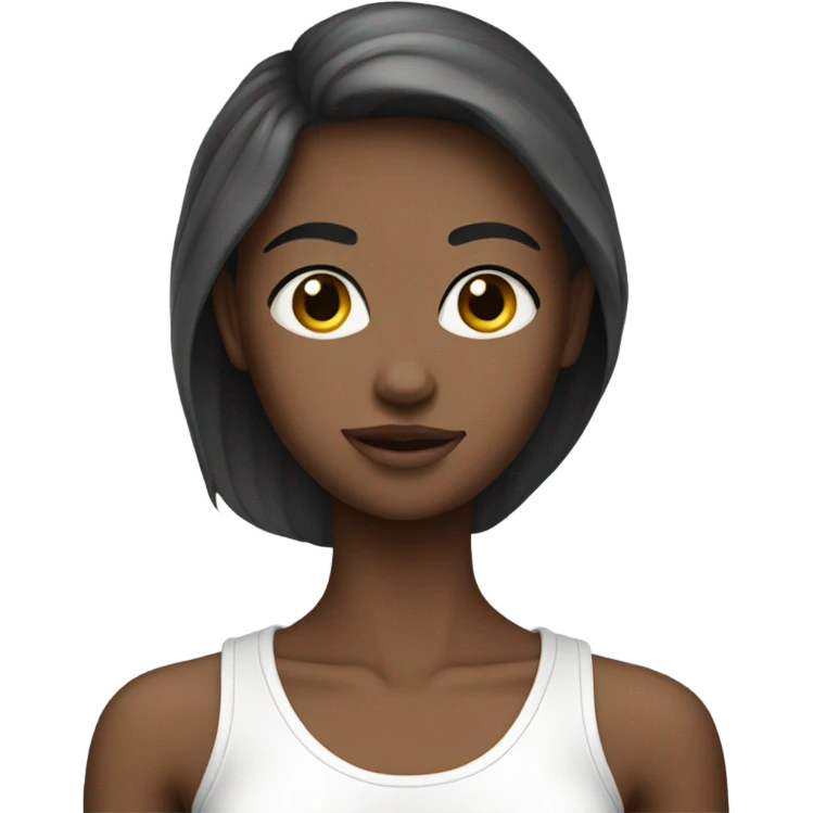 skinny girl body in white clothes emoji