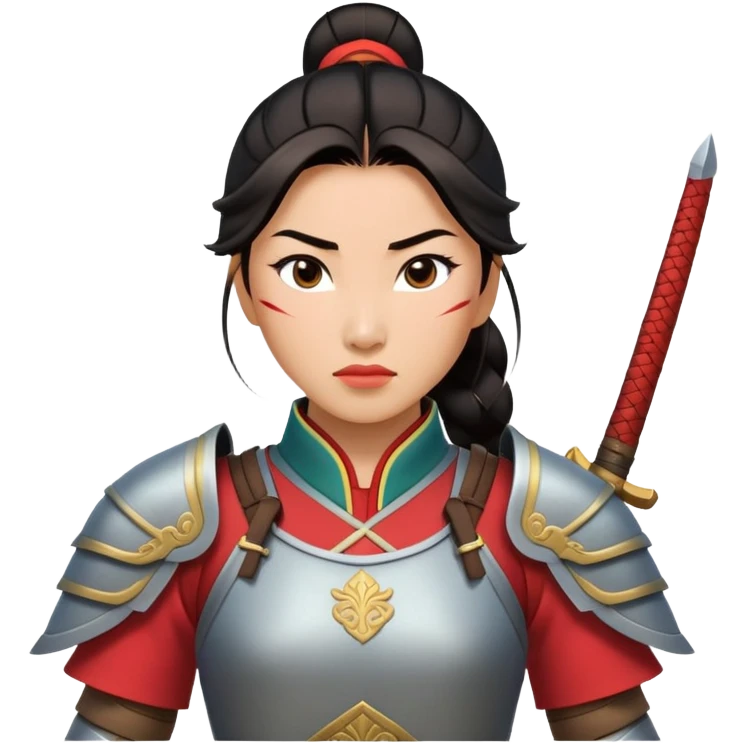 Mulan Chinese warrior woman emoji