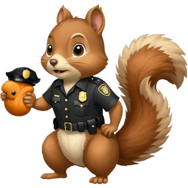 Squirrel getting arrested emoji