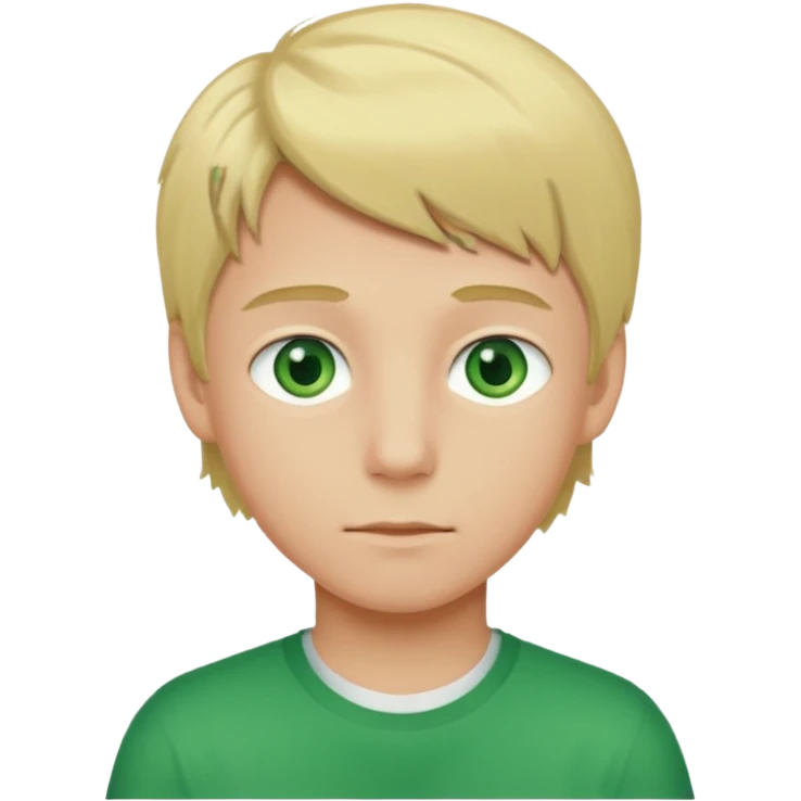 Chico rubio de ojos verdes emoji