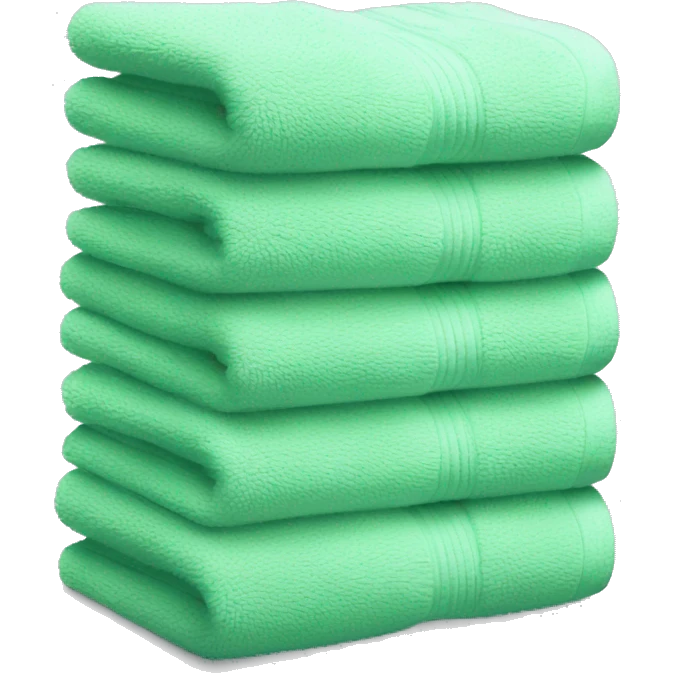 mint stacked towels emoji