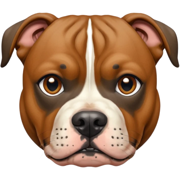 brindle staffordshire bull terrier head emoji