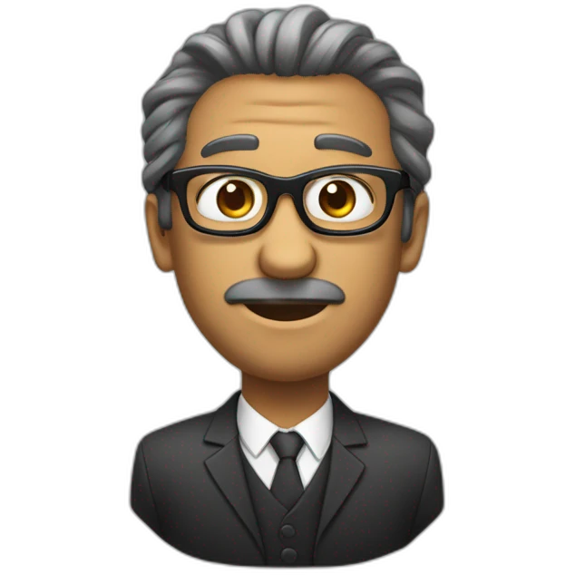 Un mec noir qui a des lunettes et il a pas de cheveux emoji