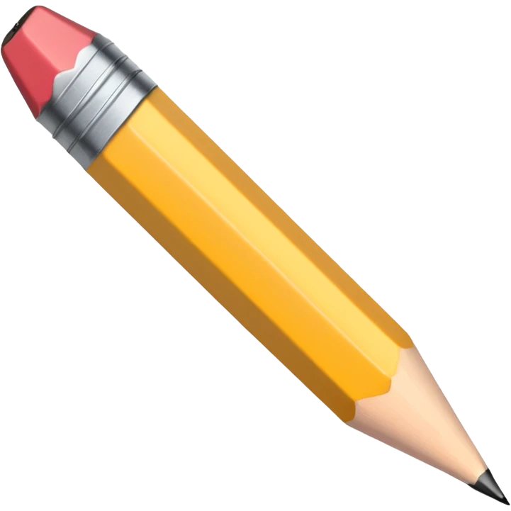 pencil with a few quick sketch strokes around emoji
