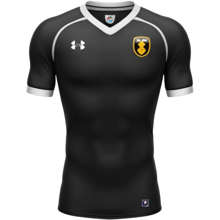 maillot football bande noir torse sans numéro ni logo emoji