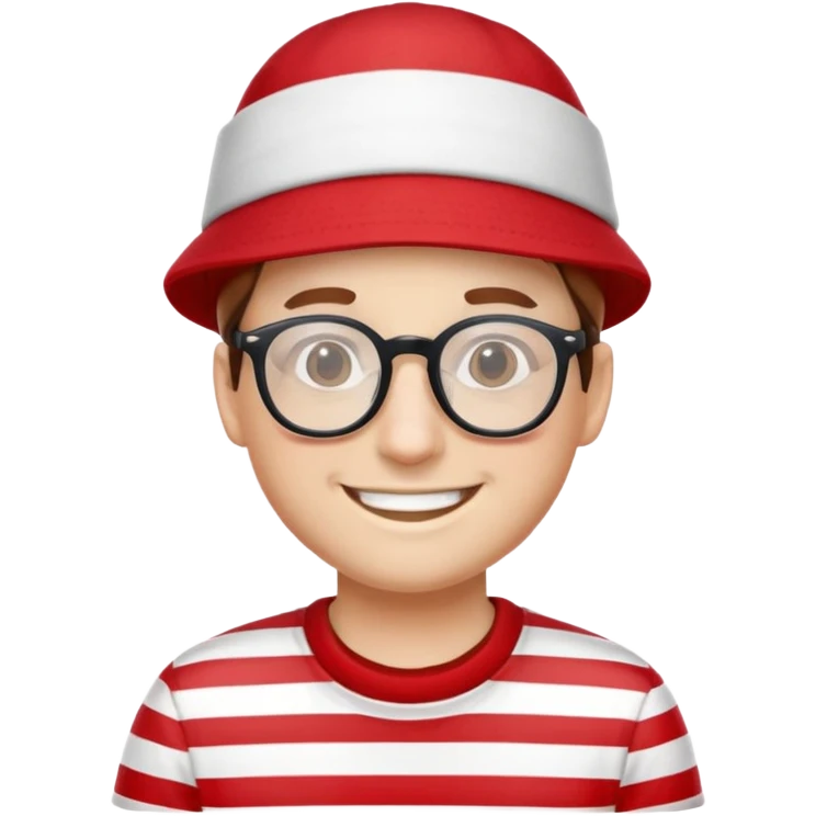 Photo of a friend made to look like where’s wally emoji