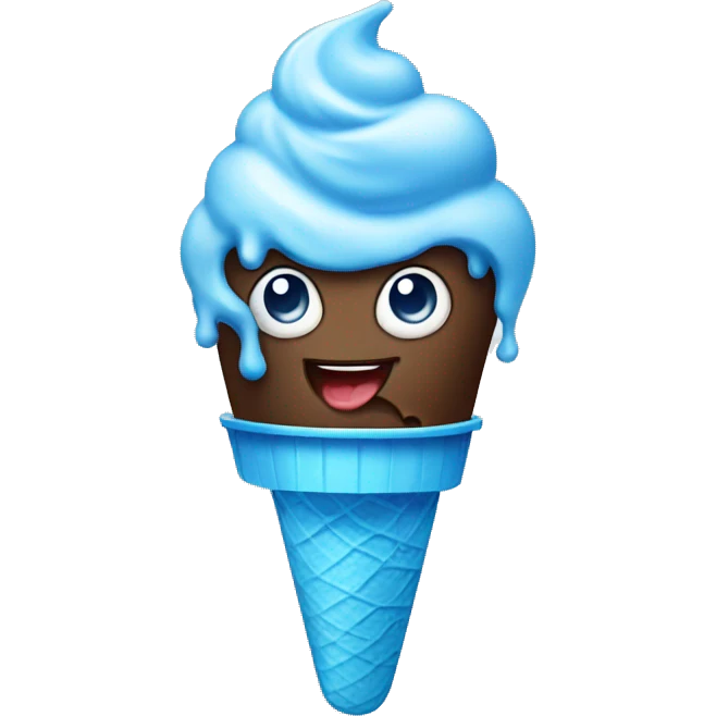 Blue ice cream emoji