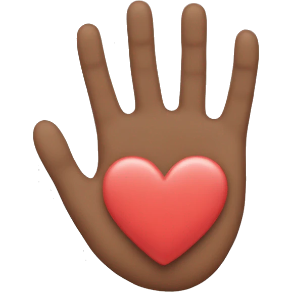 Make a heart out of your fingers with heart on top emoji