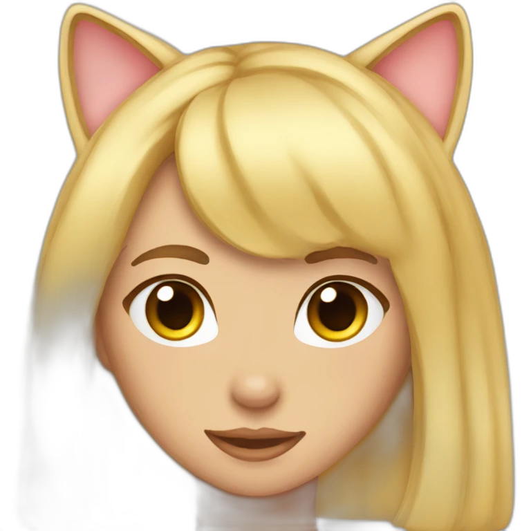 sexy blonde cat ears emoji