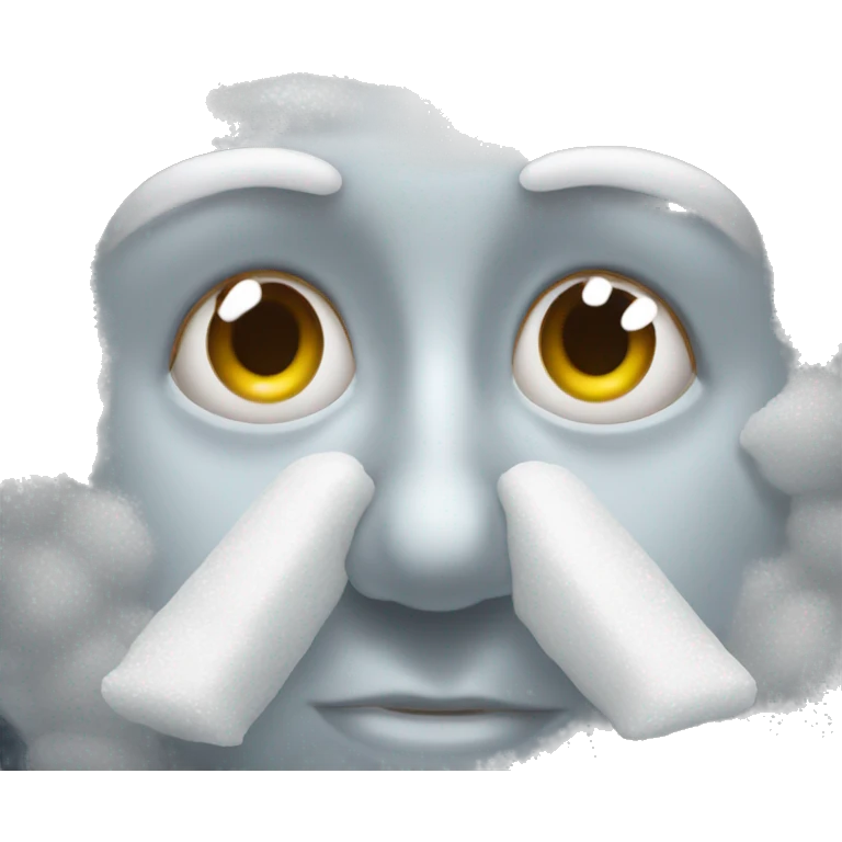 Nose sniffing powdered sugar emoji