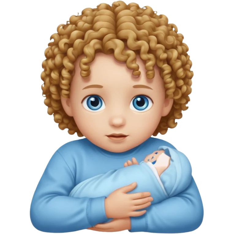 curly hair baby emoji