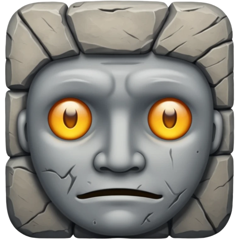 Stone face emoji