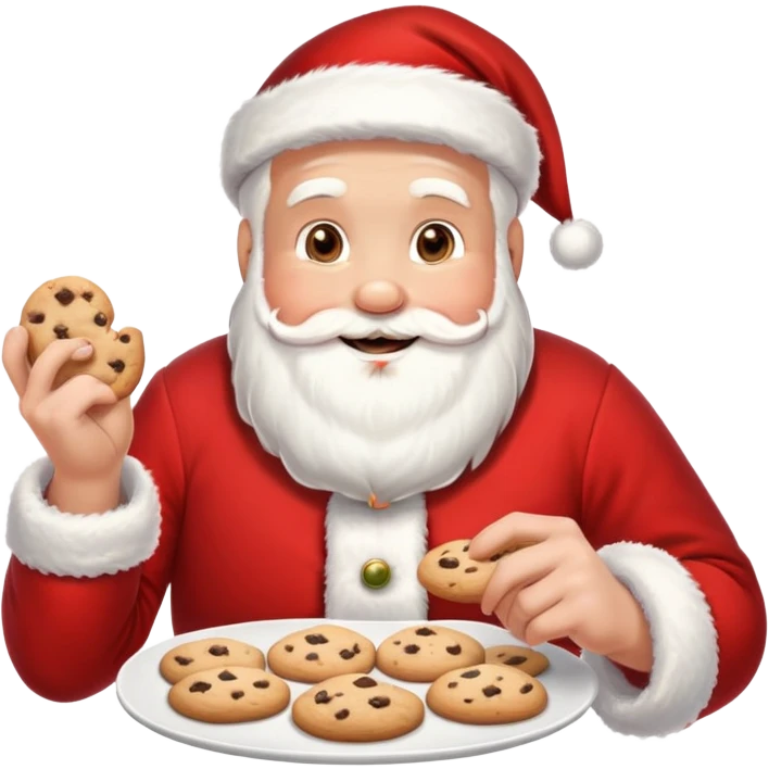 Santa making cookies emoji
