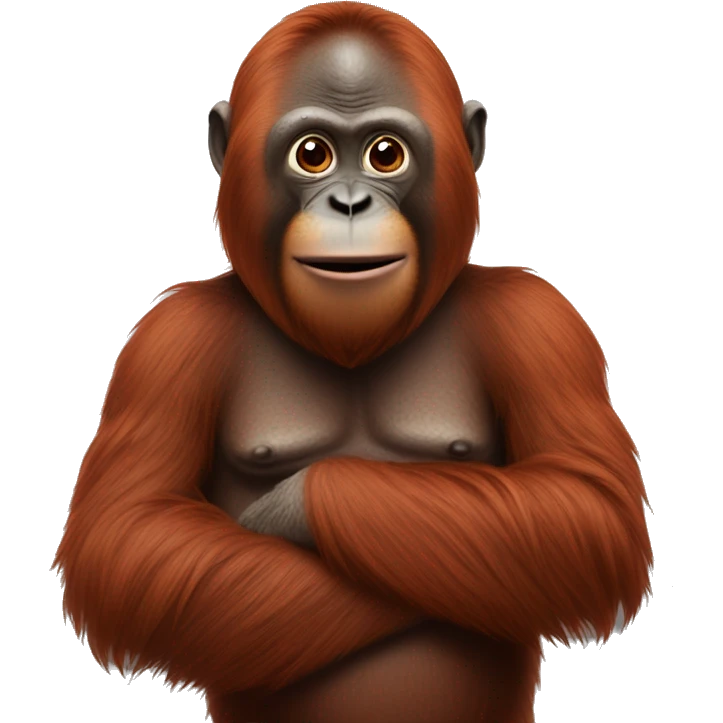 Üzgün orangutan emoji