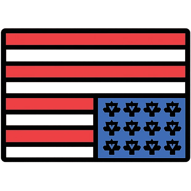 upside down American flag modern icon emoji