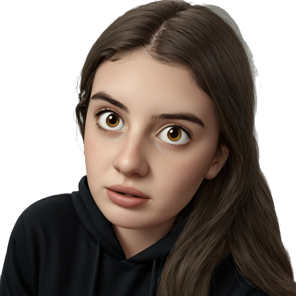 realistic portrait of girl emoji
