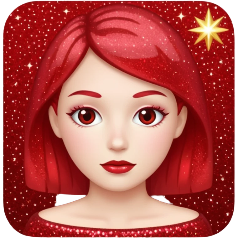 Recrutador Vermelho Glitter emoji