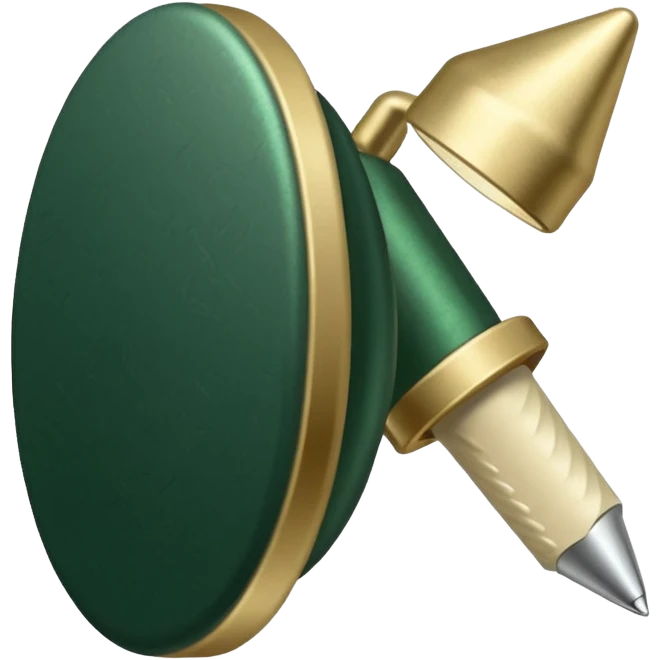 dark green pushpin with light beige tip emoji