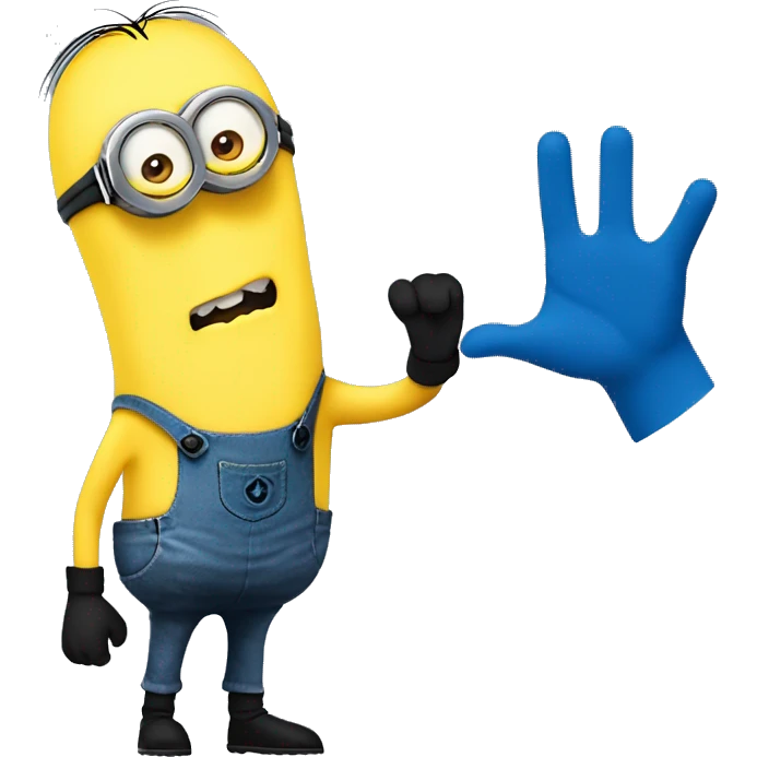 minion angry and slapping a hand of someone emoji